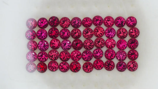 6.41 Carats Calibrated Round Red Burma Spinels